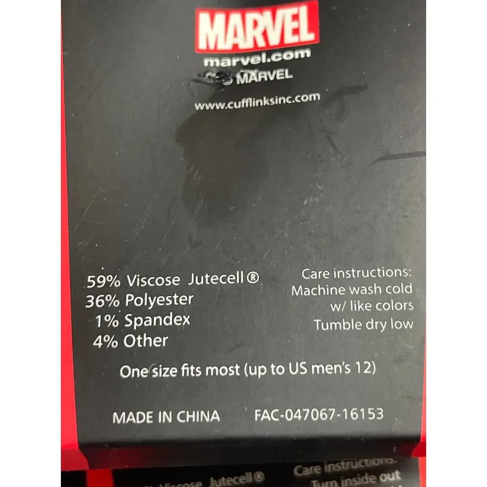 NEW Marvel Men Comics Cartoon Captain America Iron Man Spiderman 3-Pack Socks OS